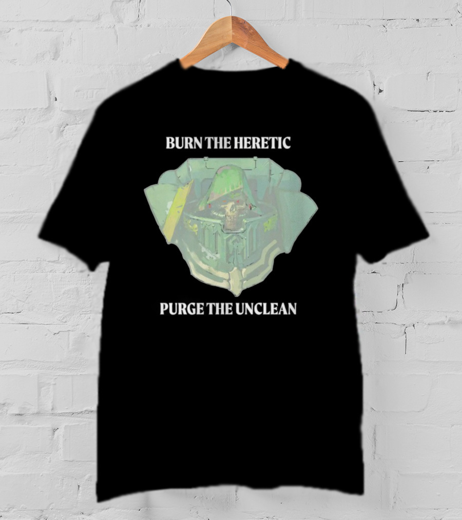 Burn The Heretic Purge The Unclean Skull Armor Art Style T-Shirt