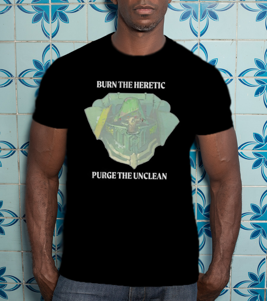 Burn The Heretic Purge The Unclean Skull Armor Art Style T-Shirt