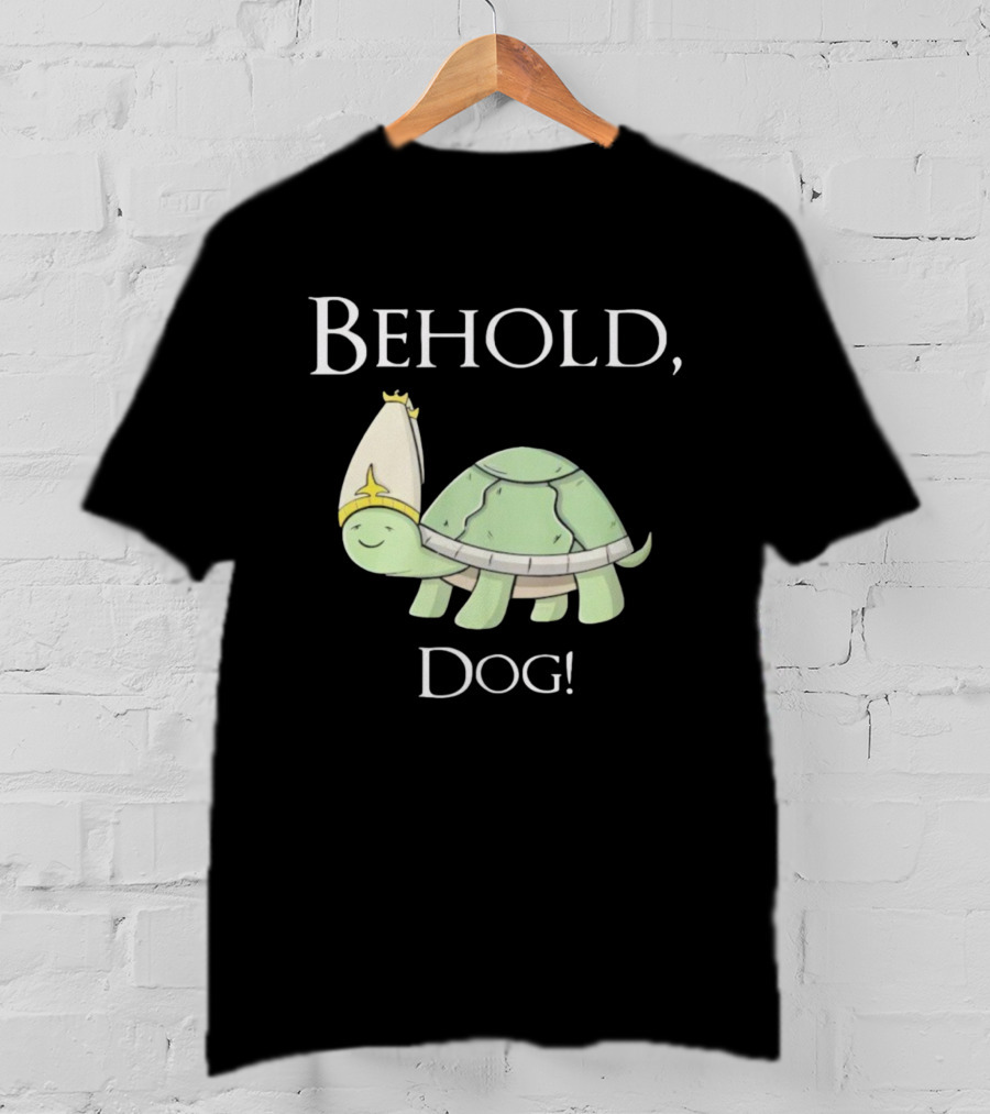 Behold Dog Turtle Wearing Bishop Hat T-Shirt