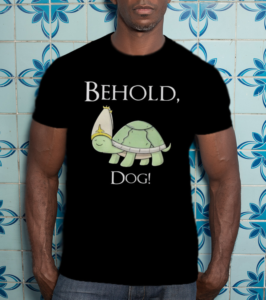 Behold Dog Turtle Wearing Bishop Hat T-Shirt