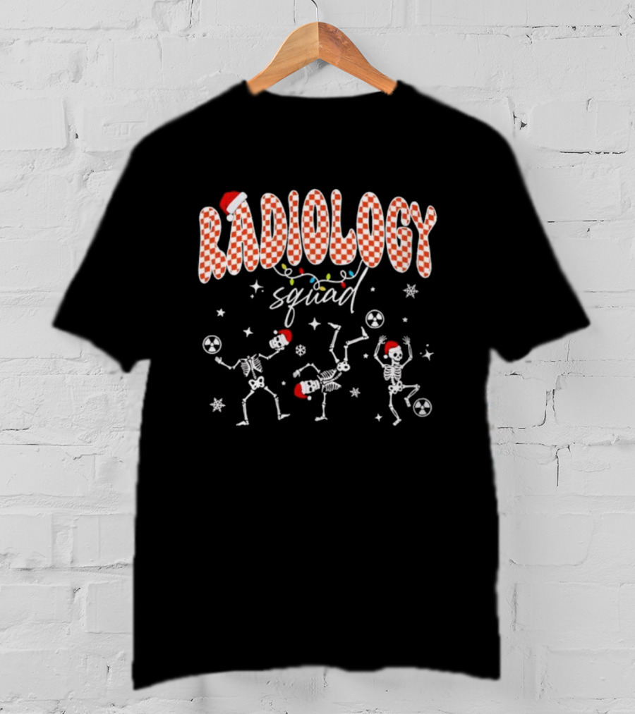 Radiology Squad Dancing Skeletons Christmas Party T-Shirt