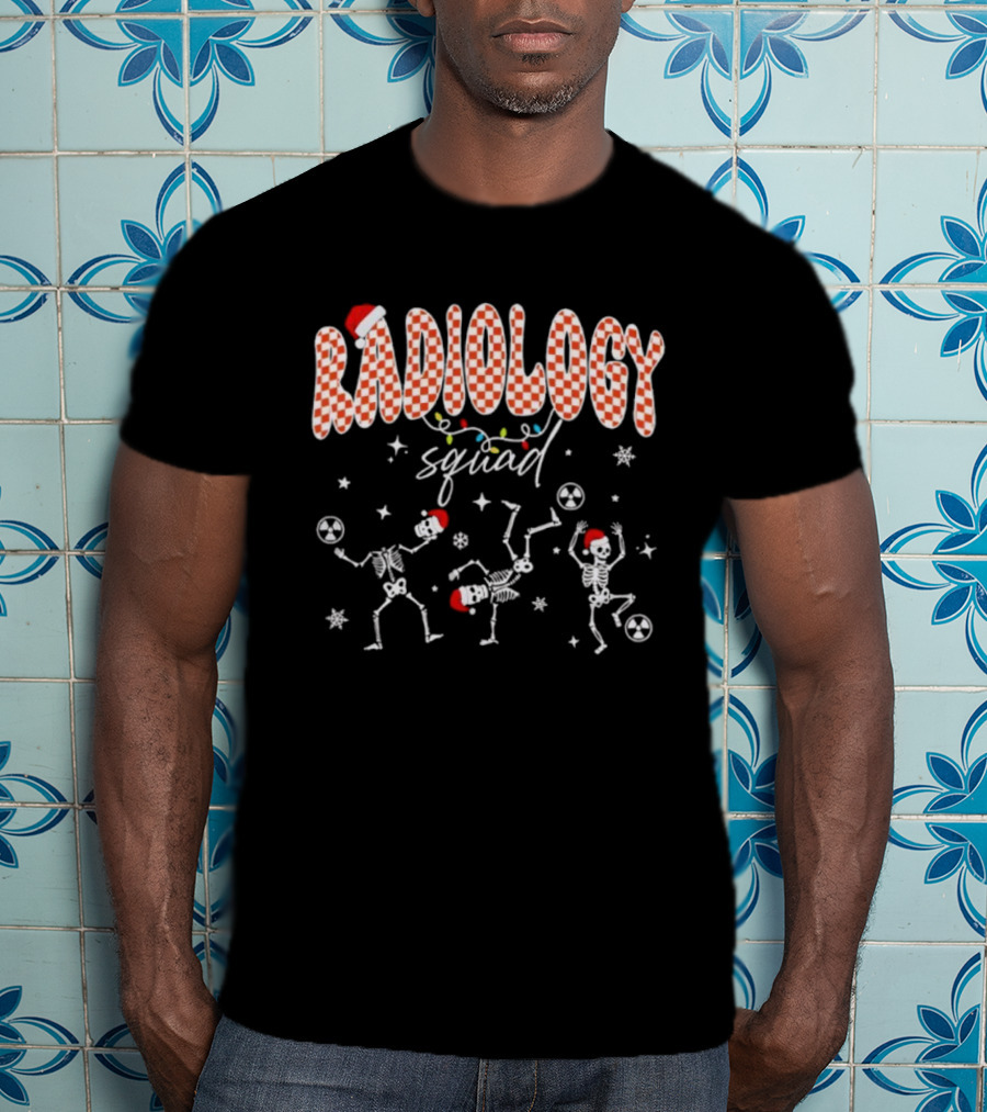 Radiology Squad Dancing Skeletons Christmas Party T-Shirt