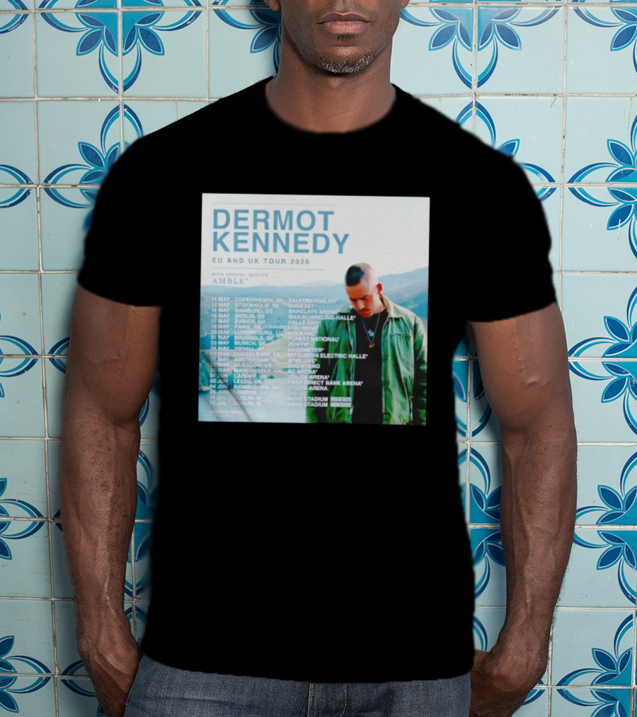 Dermot Kennedy EU And UK Tour 2026 With Special Guests Amble Concert Dates And Locations T-Shirt