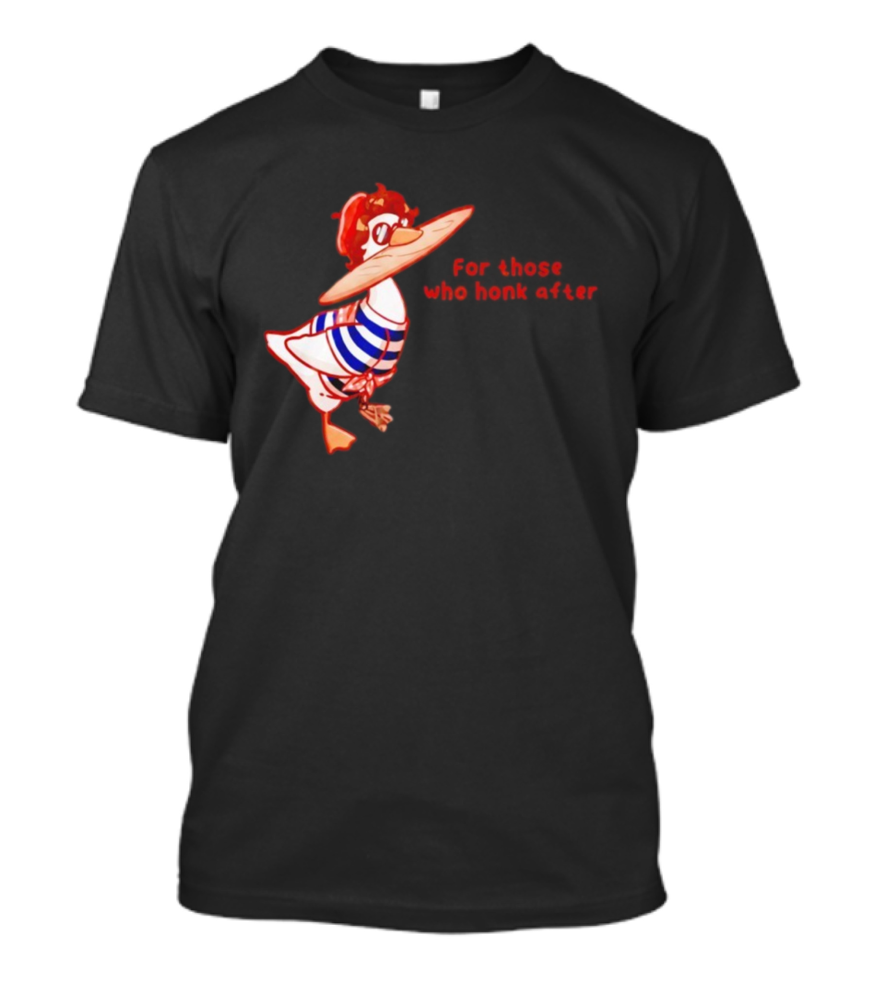 Goosetave For Those Who Honk After Goose In Glasses And Striped T-Shirt