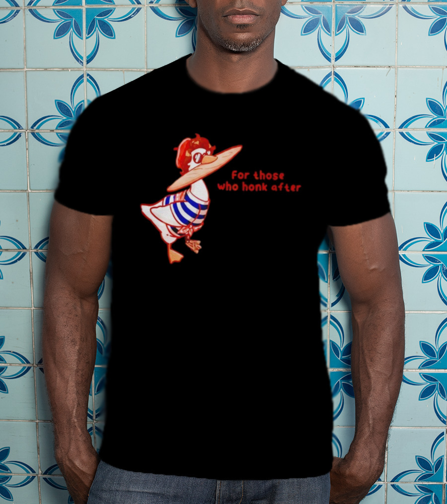 Goosetave For Those Who Honk After Goose In Glasses And Striped T-Shirt