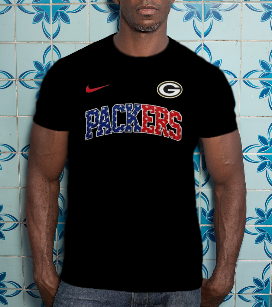 Nike Green Bay Packers Never Forget January 6th 2021 American Flag T-Shirt