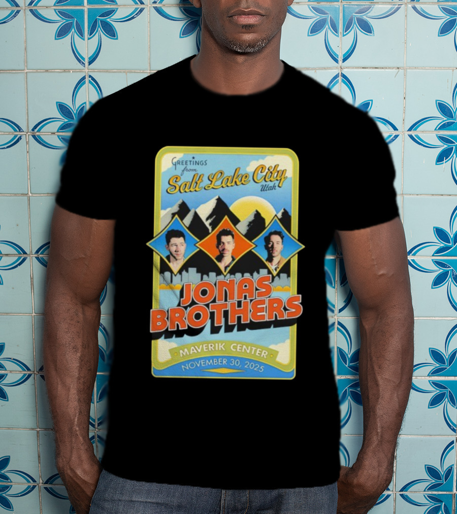 Greetings From Salt Lake City Utah Jonas Brothers Maverik Center November 30 2025 T-Shirt