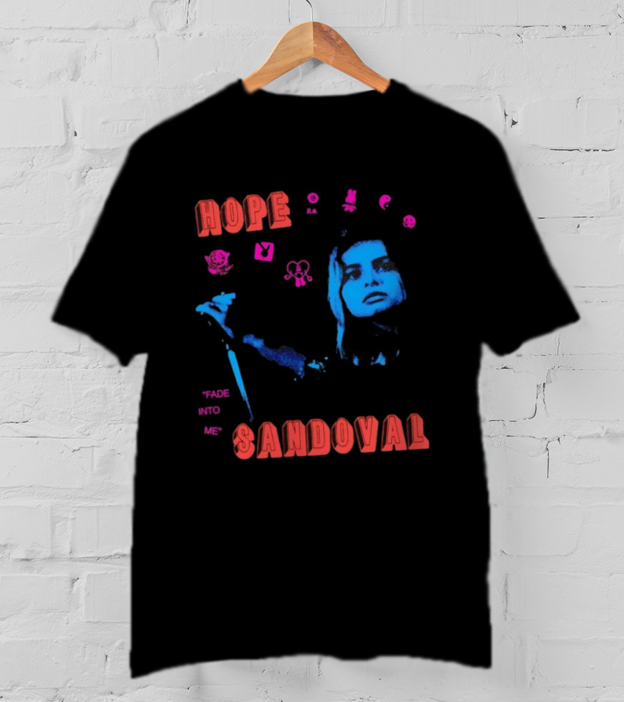 Hope Sandoval Fade Into Me Blue Artistic Portrait Theme T-Shirt