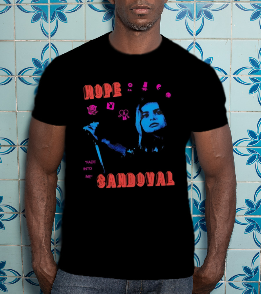 Hope Sandoval Fade Into Me Blue Artistic Portrait Theme T-Shirt