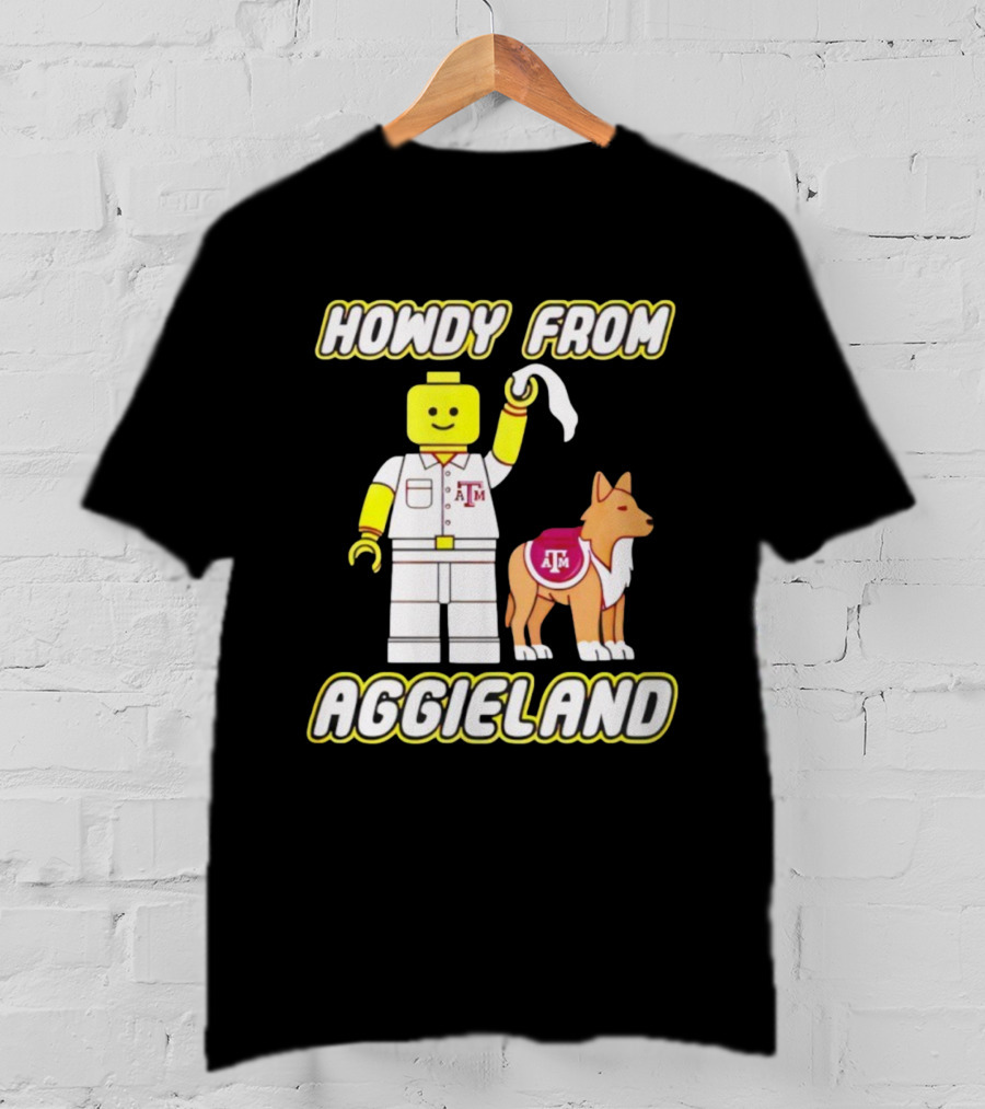Howdy From Aggieland Texas A&M Character And Dog T-Shirt