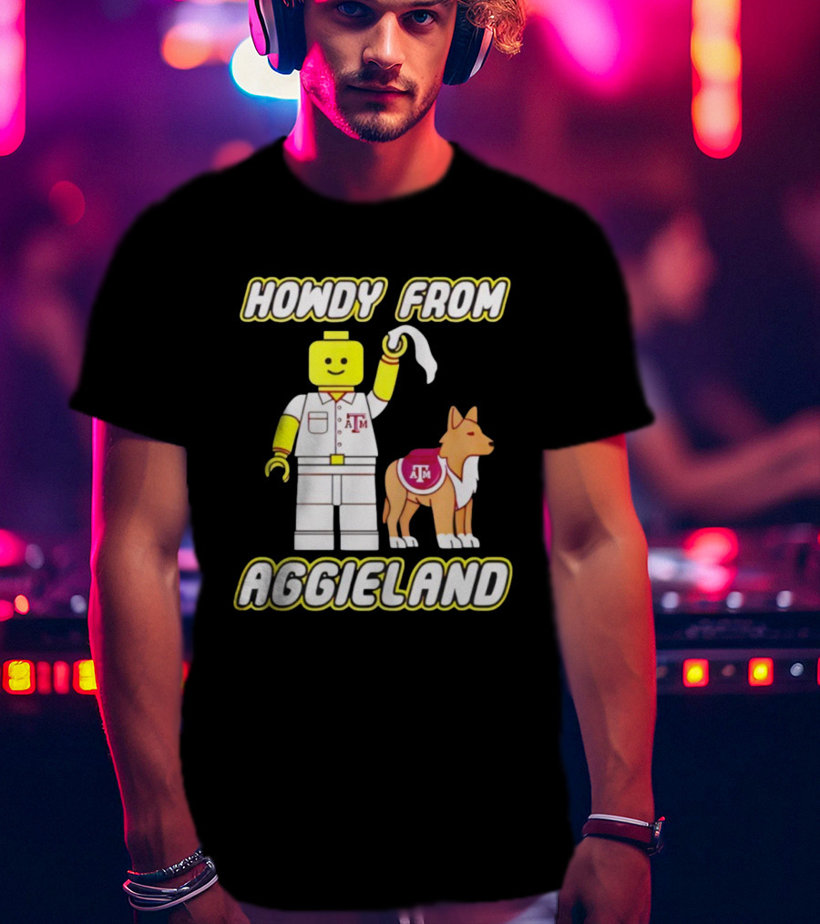 Howdy From Aggieland Texas A&M Character And Dog T-Shirt