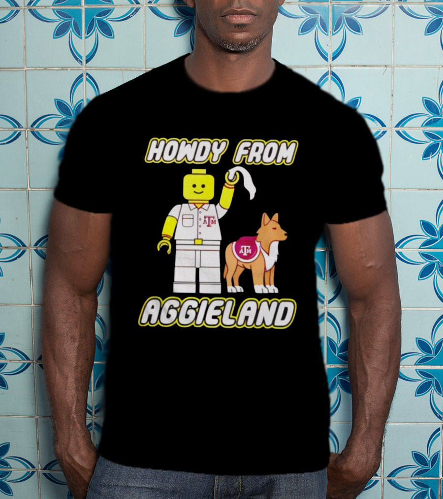 Howdy From Aggieland Texas A&M Character And Dog T-Shirt