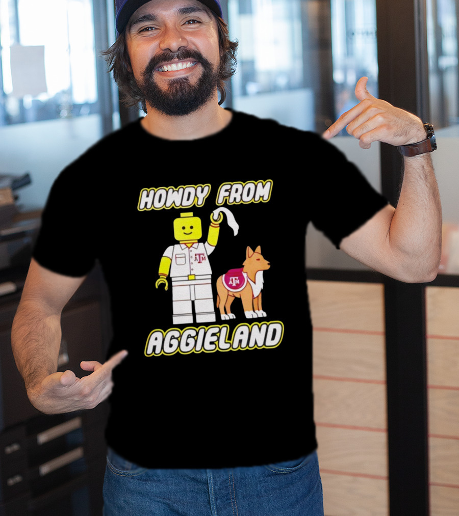 Howdy From Aggieland Texas A&M Character And Dog T-Shirt