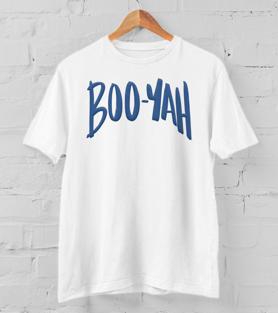 Boo-Yah Bold Blue Lettering T-Shirt