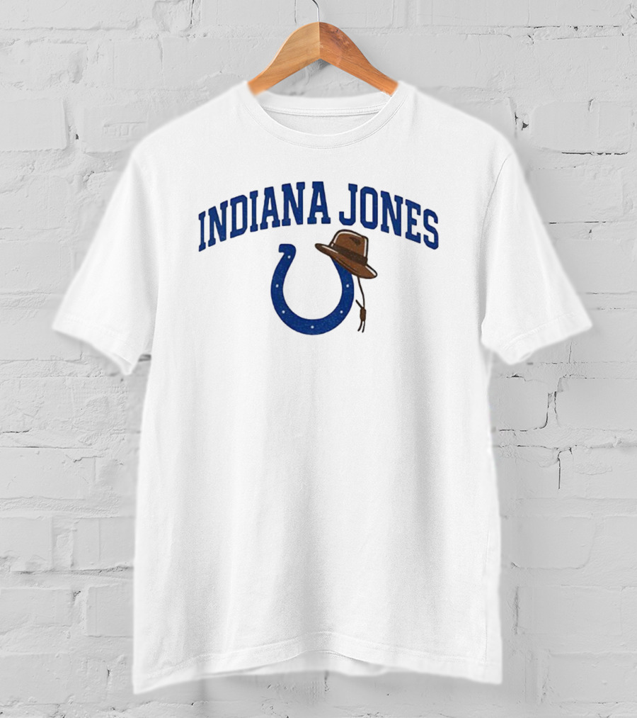 Indiana Jones Colts Hat Horseshoe Retro Style T-Shirt