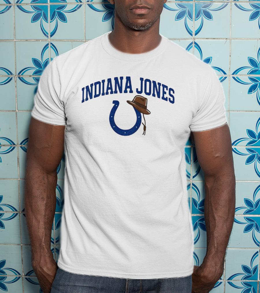 Indiana Jones Colts Hat Horseshoe Retro Style T-Shirt