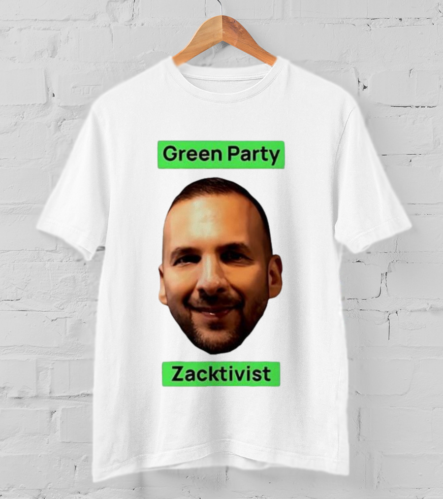 Green Party Zacktivist Face Graphic T-Shirt