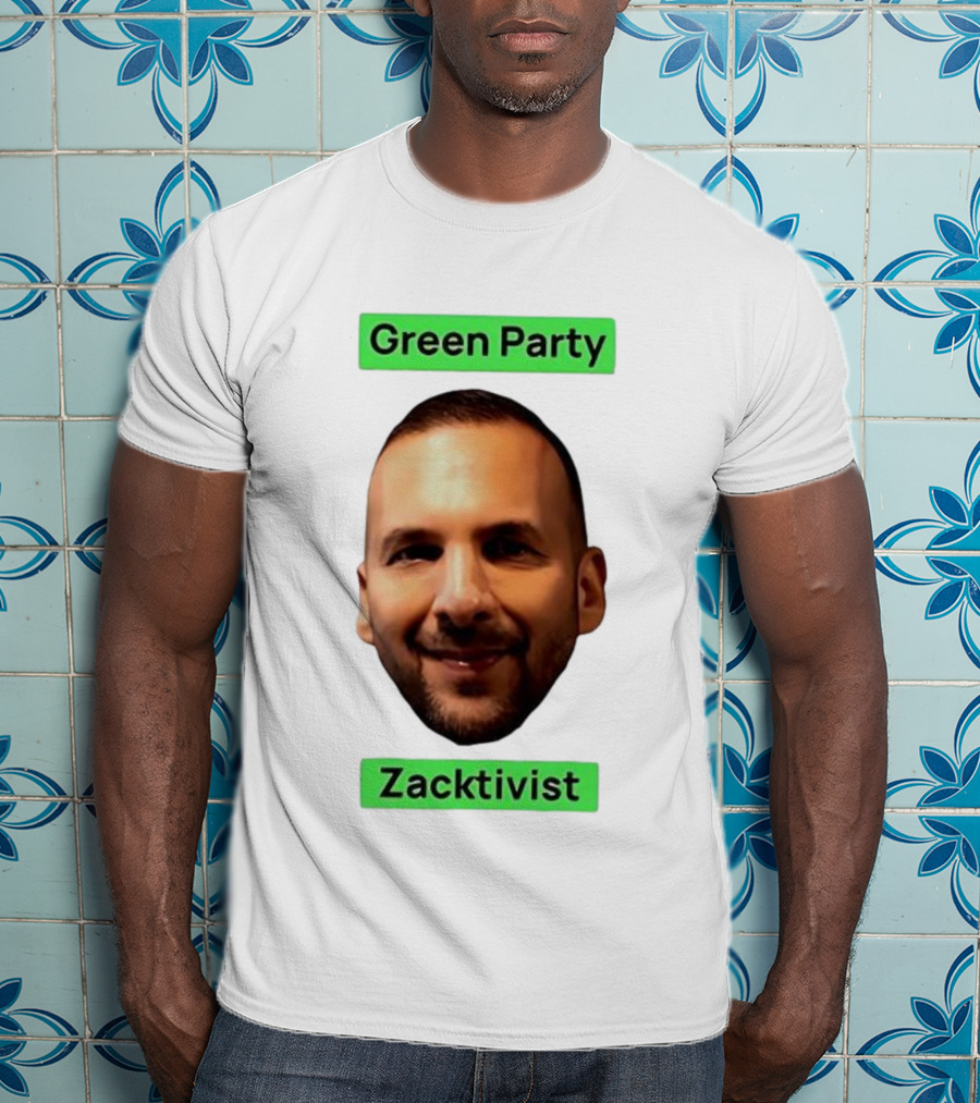 Green Party Zacktivist Face Graphic T-Shirt