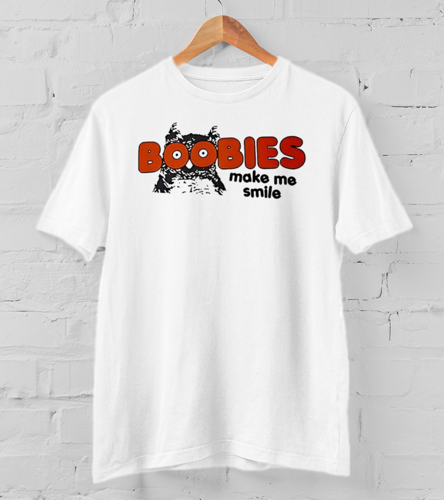 BOOBIES Make Me Smile Owl Hooters T-Shirt