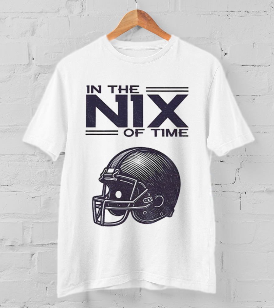 In The Nix Of Time Bo Nix Denver Broncos Football Helmet T-Shirt