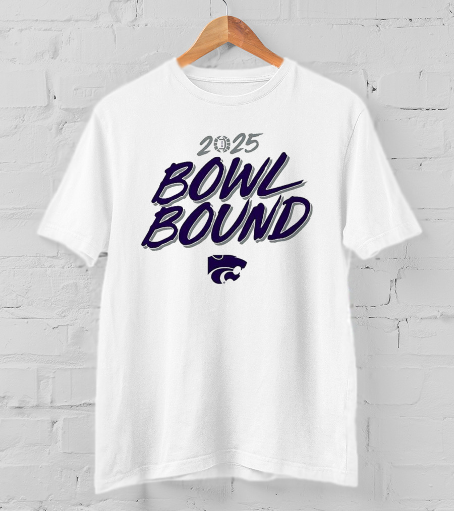 2025 Kansas State Wildcats Bowl Bound Wildcats Icon T-Shirt