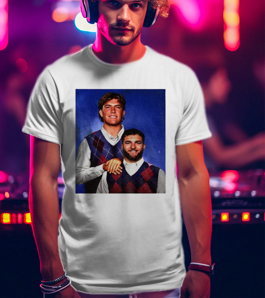 NY Giants Step Brothers Dart And Cam Football Duo T-Shirt