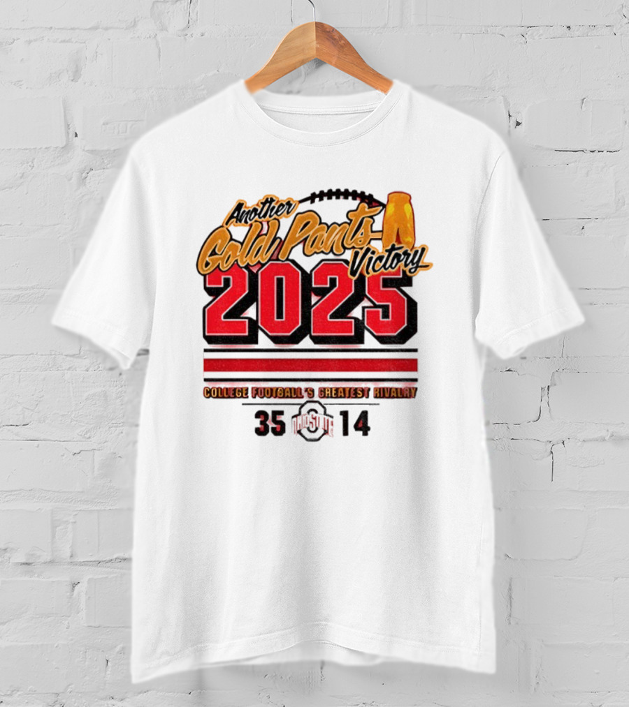 Ohio State Buckeyes 2025 Gold Pants Victory T-Shirt