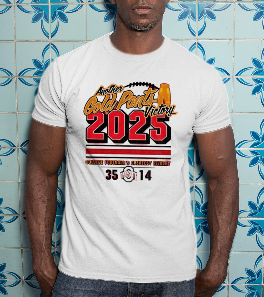 Ohio State Buckeyes 2025 Gold Pants Victory T-Shirt