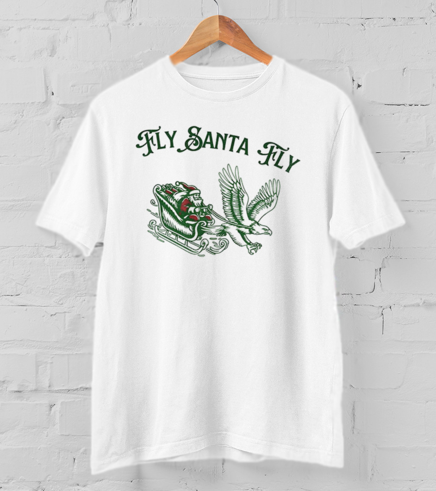Philadelphia Fly Santa Fly Vintage Christmas Football T-Shirt