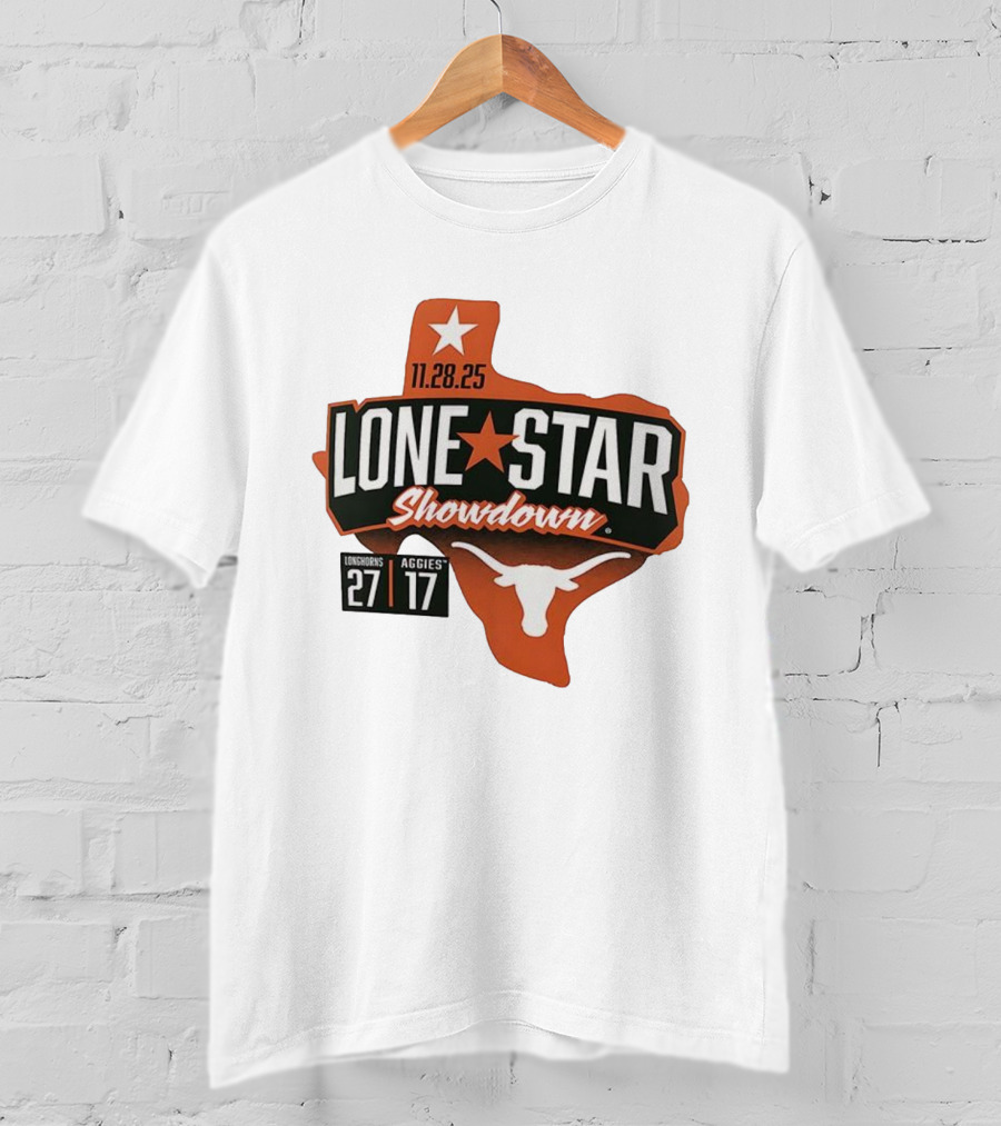 11.28.25 Lone Star Showdown Texas Longhorns 27 Aggies 17 T-Shirt