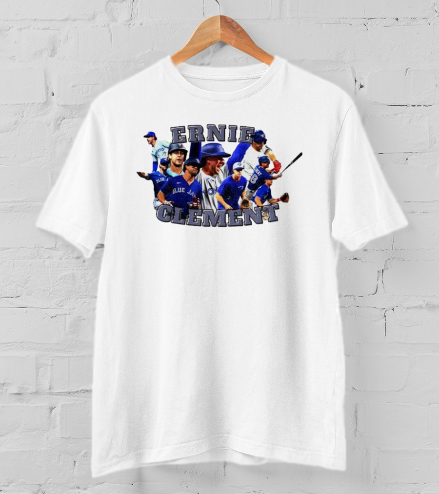 Ernie Clement Toronto Blue Jays Baseball Player Collage T-Shirt