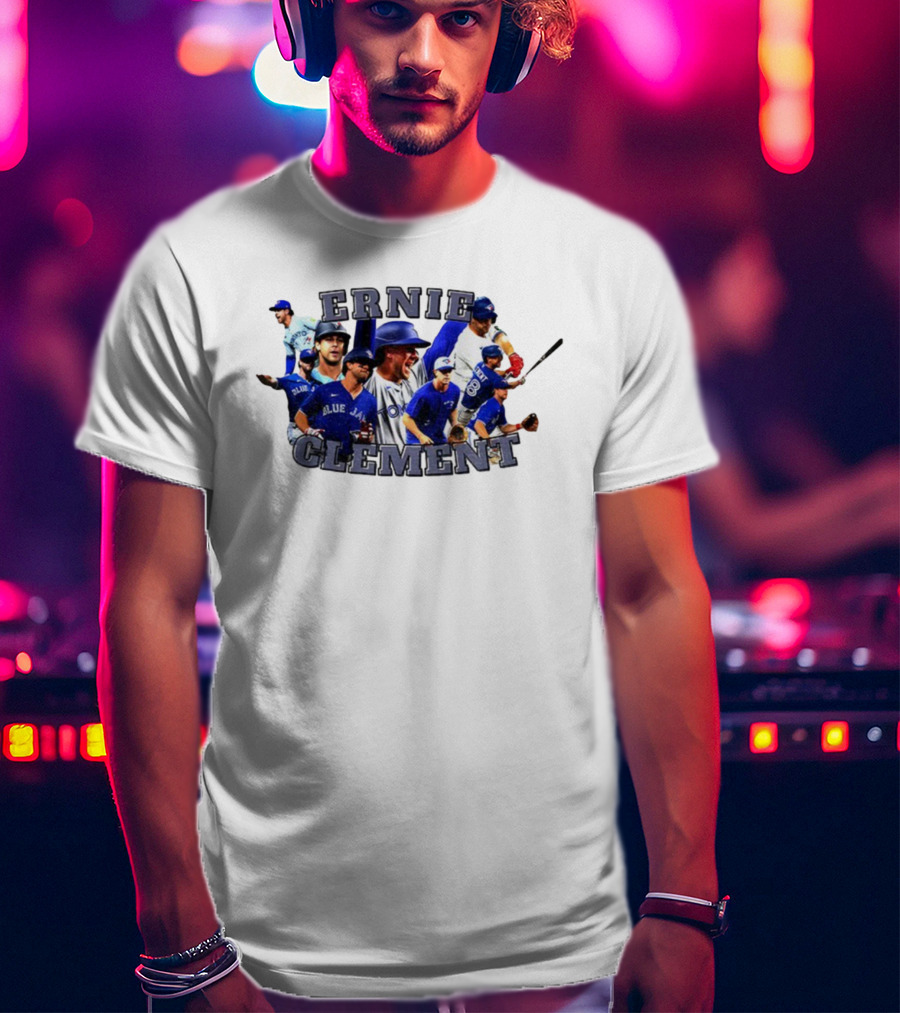 Ernie Clement Toronto Blue Jays Baseball Player Collage T-Shirt