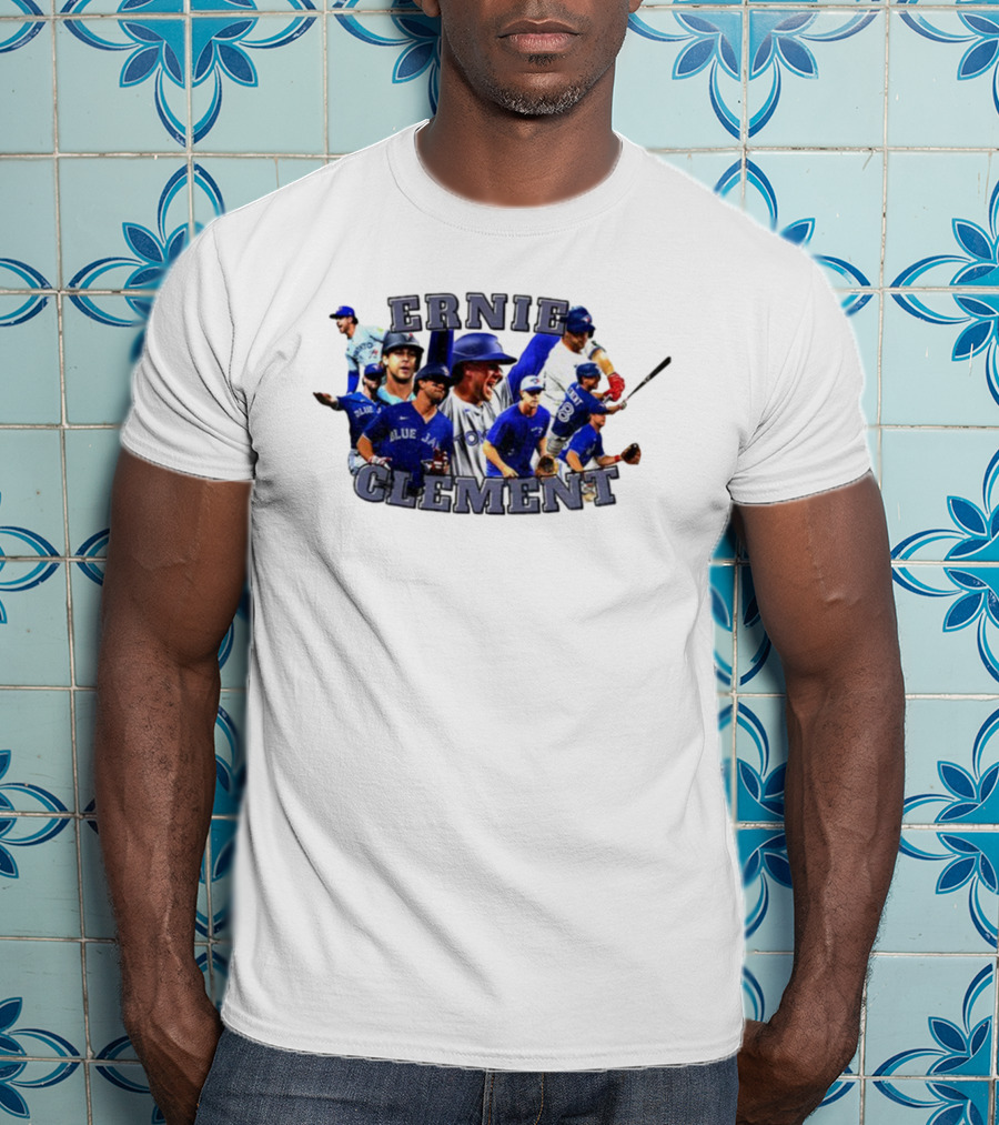 Ernie Clement Toronto Blue Jays Baseball Player Collage T-Shirt