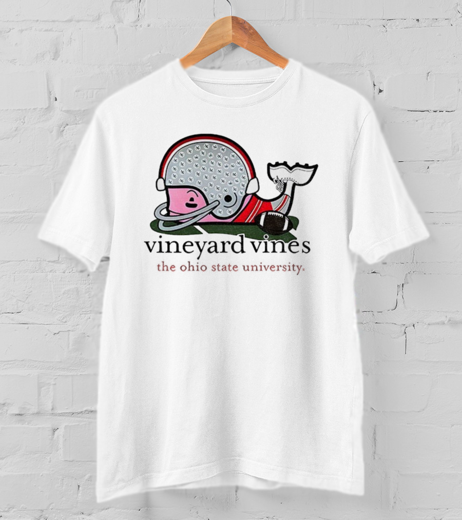 Vineyard Vines Ohio State Buckeyes Football Helmet University T-Shirt