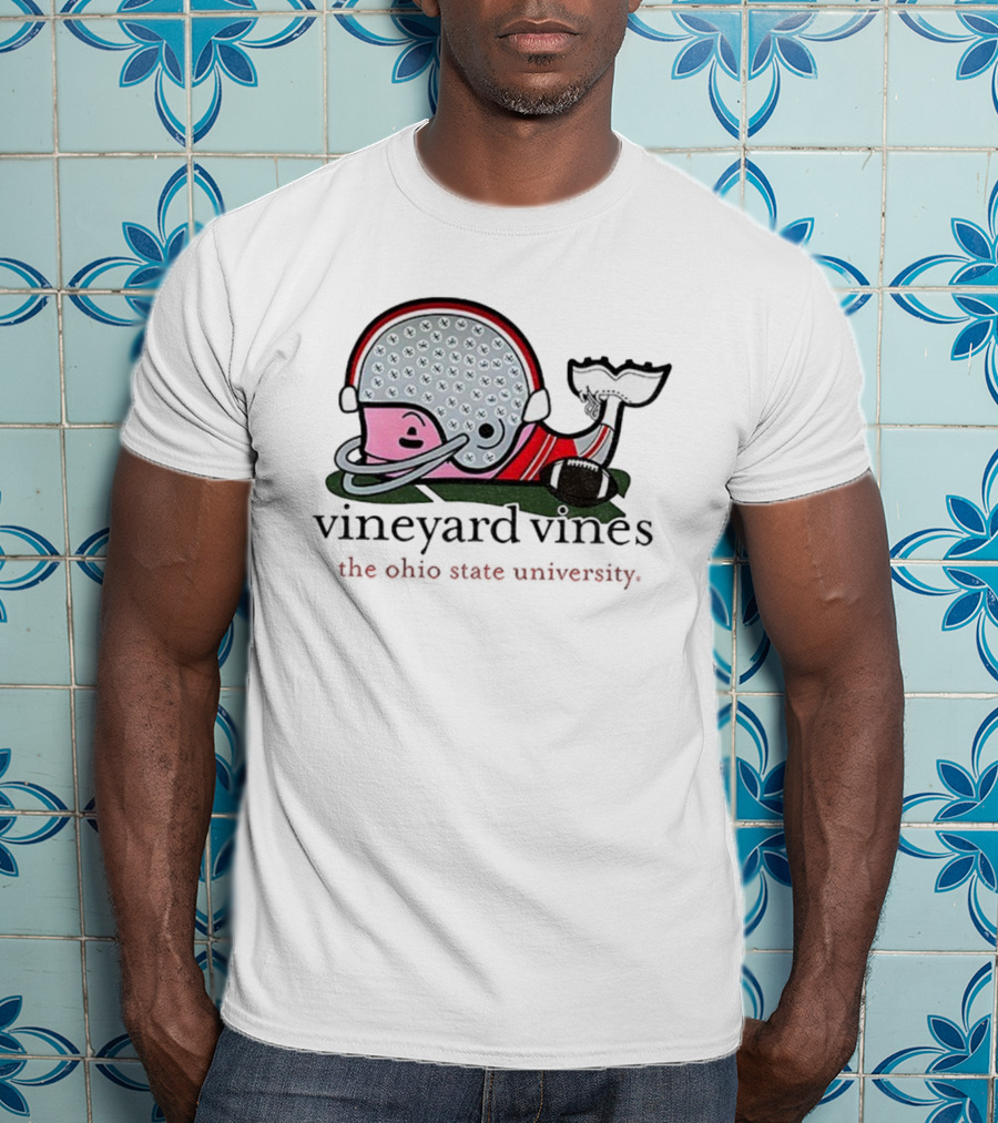 Vineyard Vines Ohio State Buckeyes Football Helmet University T-Shirt