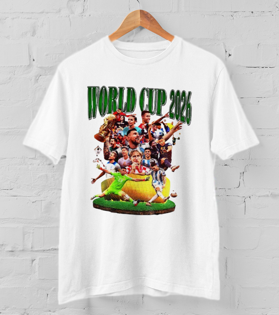 World Cup 2026 Soccer Celebration Stars And Trophy T-Shirt