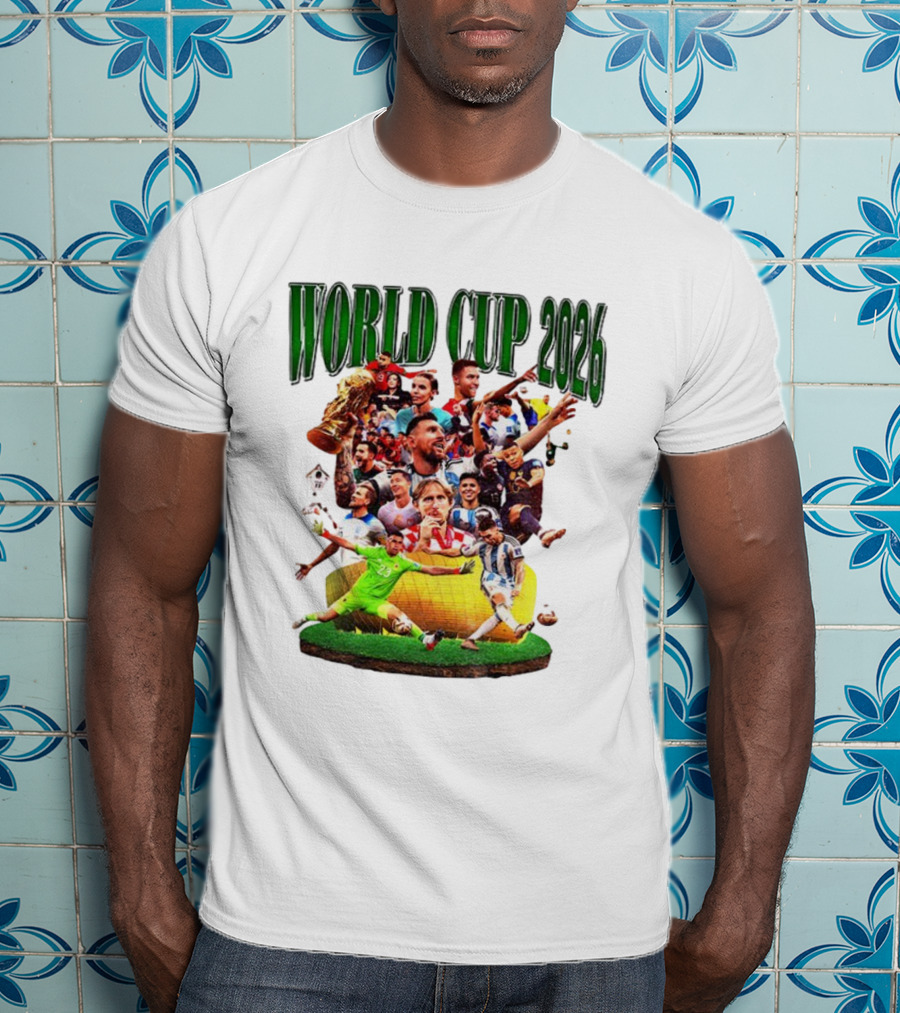 World Cup 2026 Soccer Celebration Stars And Trophy T-Shirt