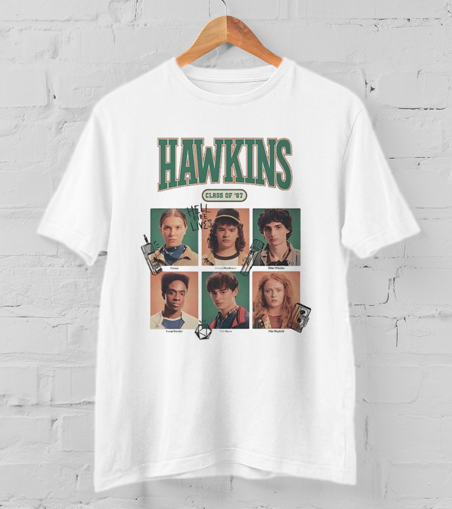 Hawkins Class Of ’87 Hellfire Lives Tour Stranger Things Characters T-Shirt