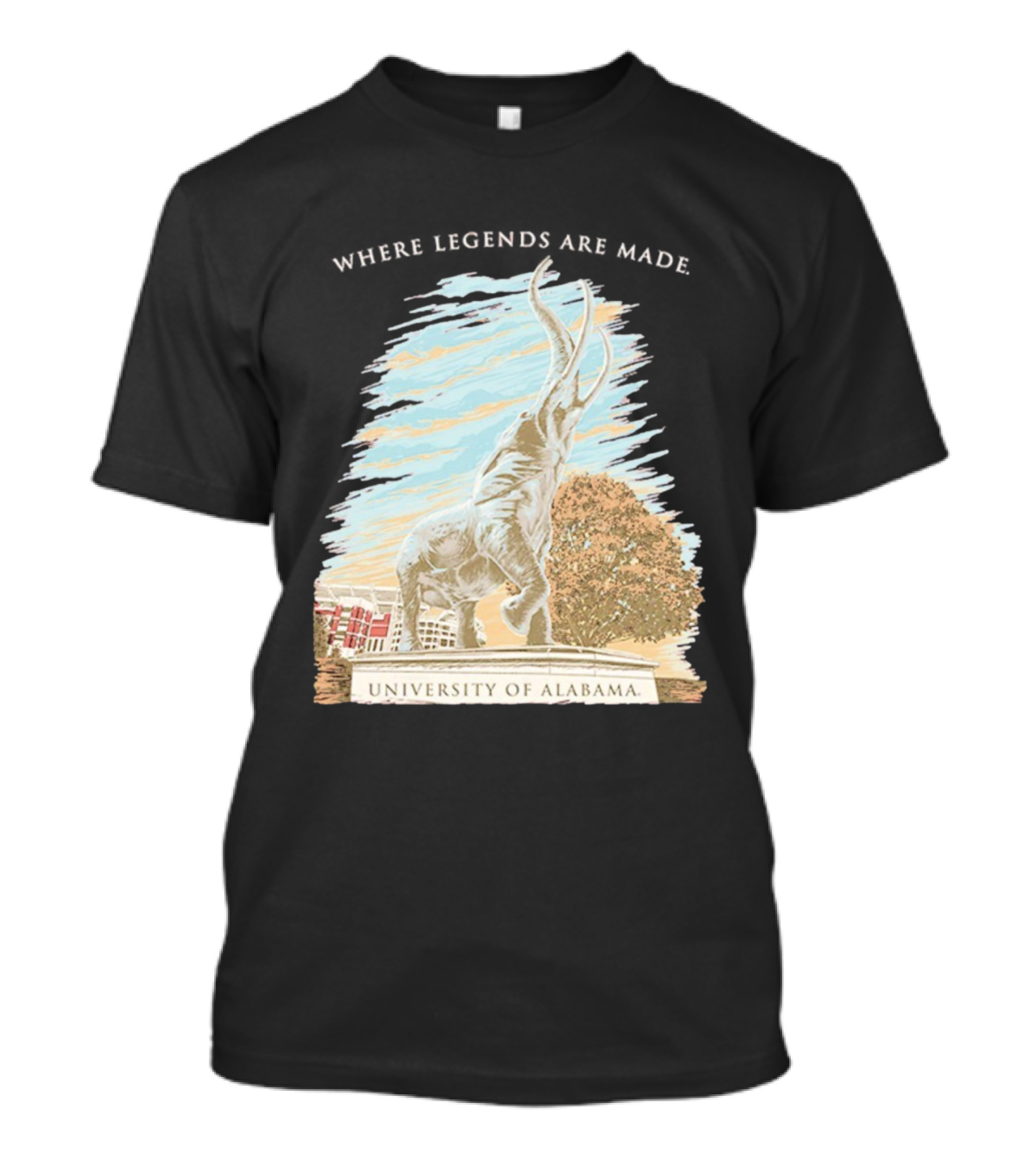 University Of Alabama Tuska Statue Where Legends Are Made T-Shirt