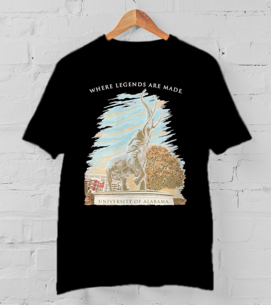 University Of Alabama Tuska Statue Where Legends Are Made T-Shirt