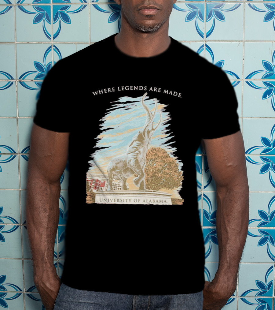 University Of Alabama Tuska Statue Where Legends Are Made T-Shirt