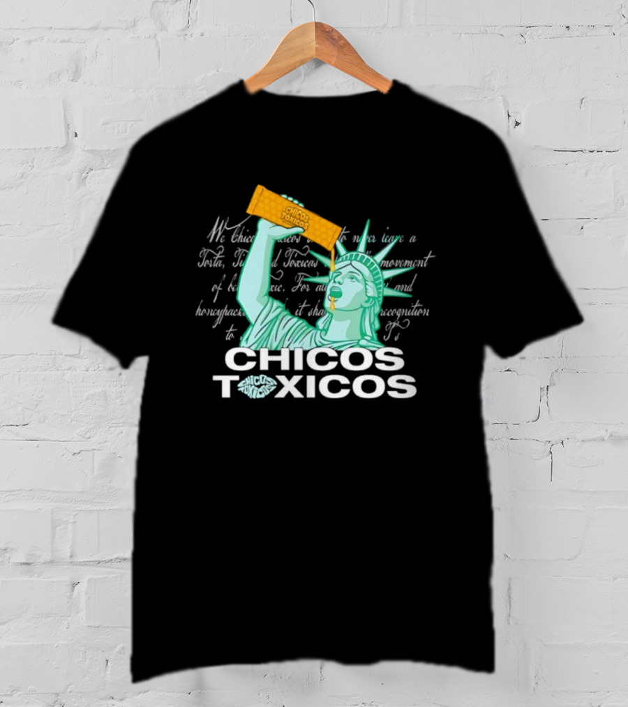 Chicos Toxicos Statue Of Liberty Honeycomb New York Humor T-Shirt