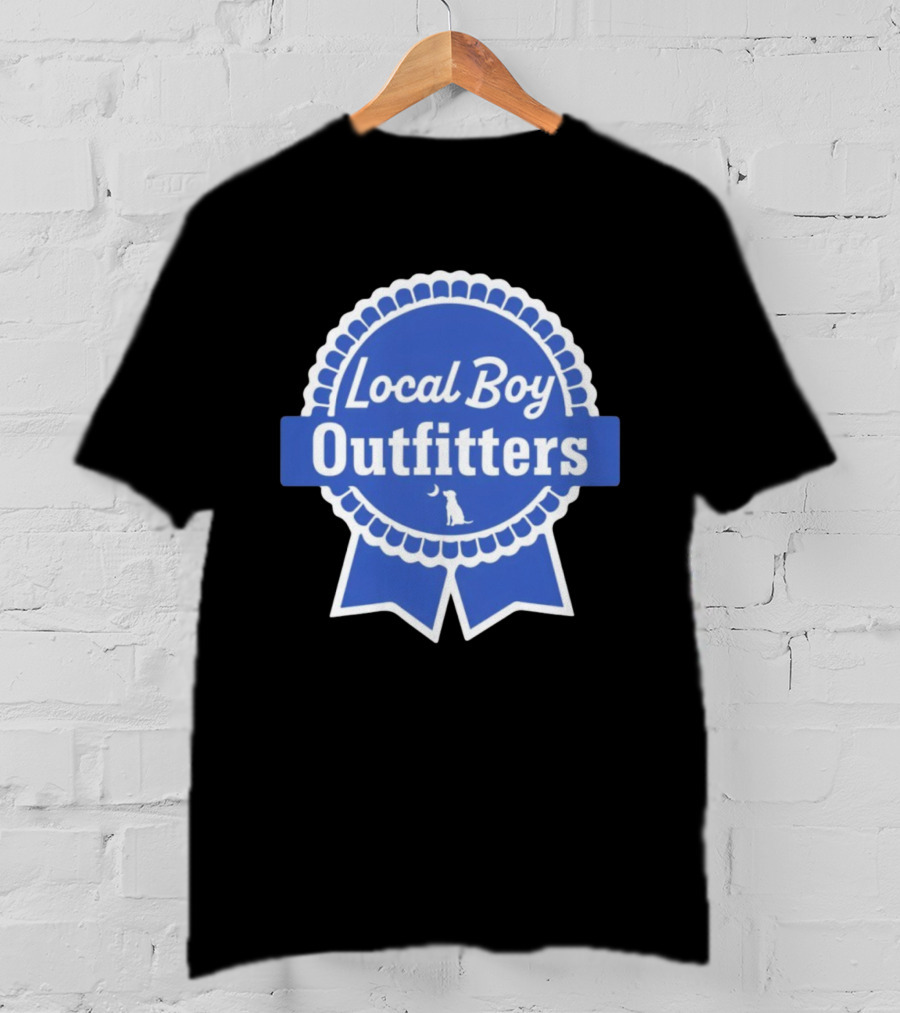 Local Boy Outfitters Blue Ribbon Dog Moon Emblem T-Shirt