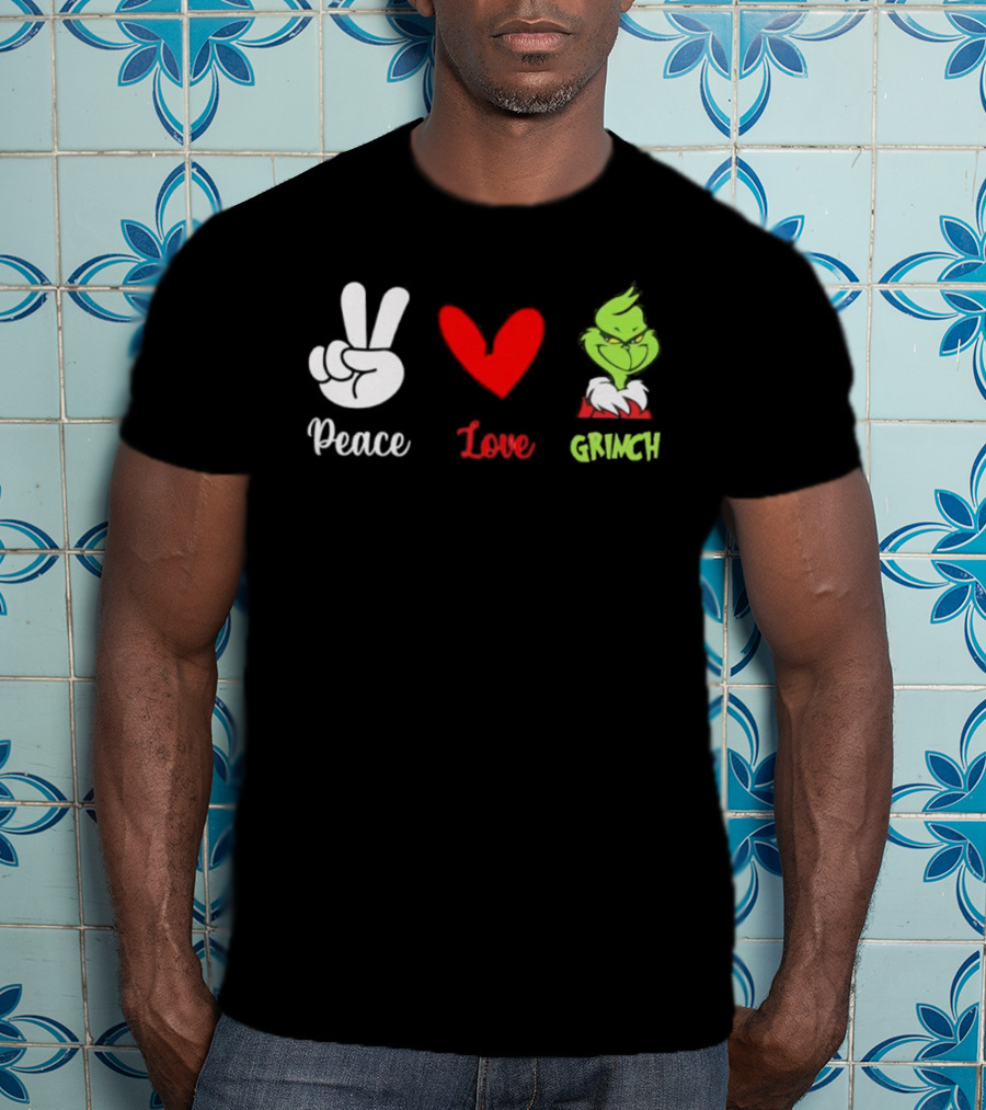 Peace Love Grinch Holiday Celebration T-Shirt