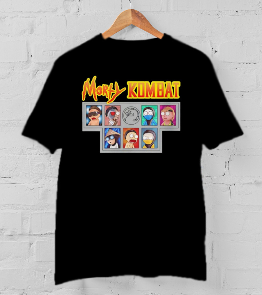 Morty Kombat Rick And Morty Mortal Kombat Characters Crossover T-Shirt