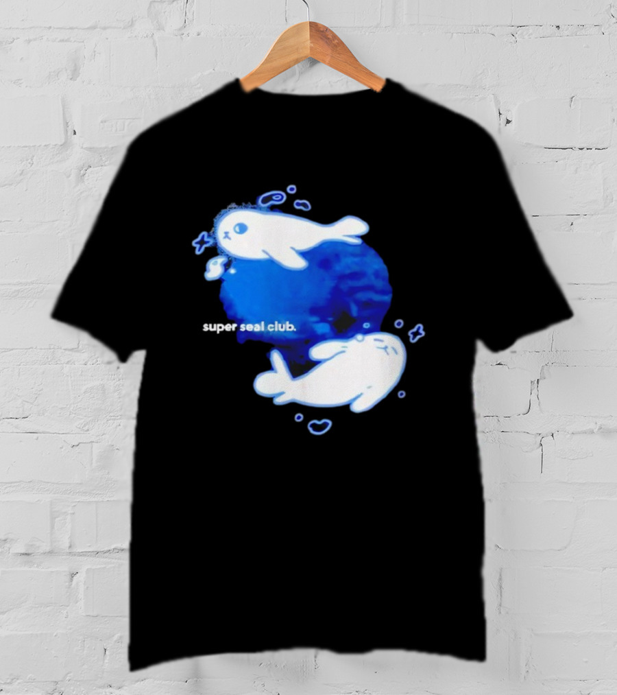 Super Seal Club 2025 Cute Cartoon Seal Design T-Shirt