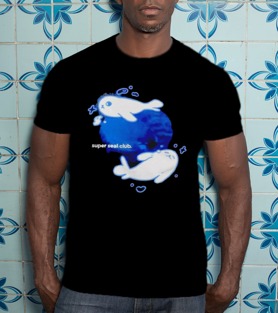 Super Seal Club 2025 Cute Cartoon Seal Design T-Shirt