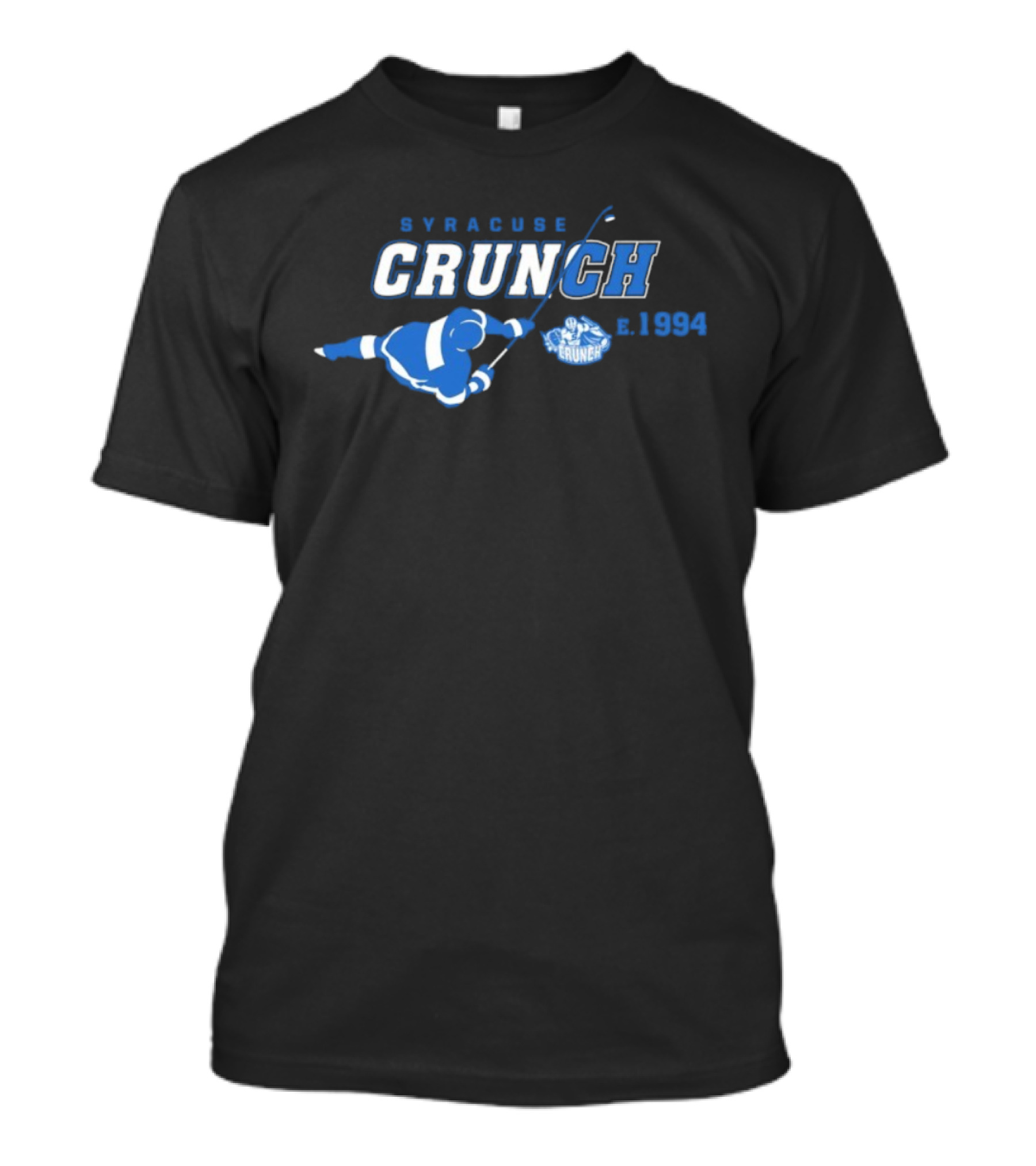 Syracuse Crunch Hockey Est 1994 Birdseye Player And Mascot T-Shirt
