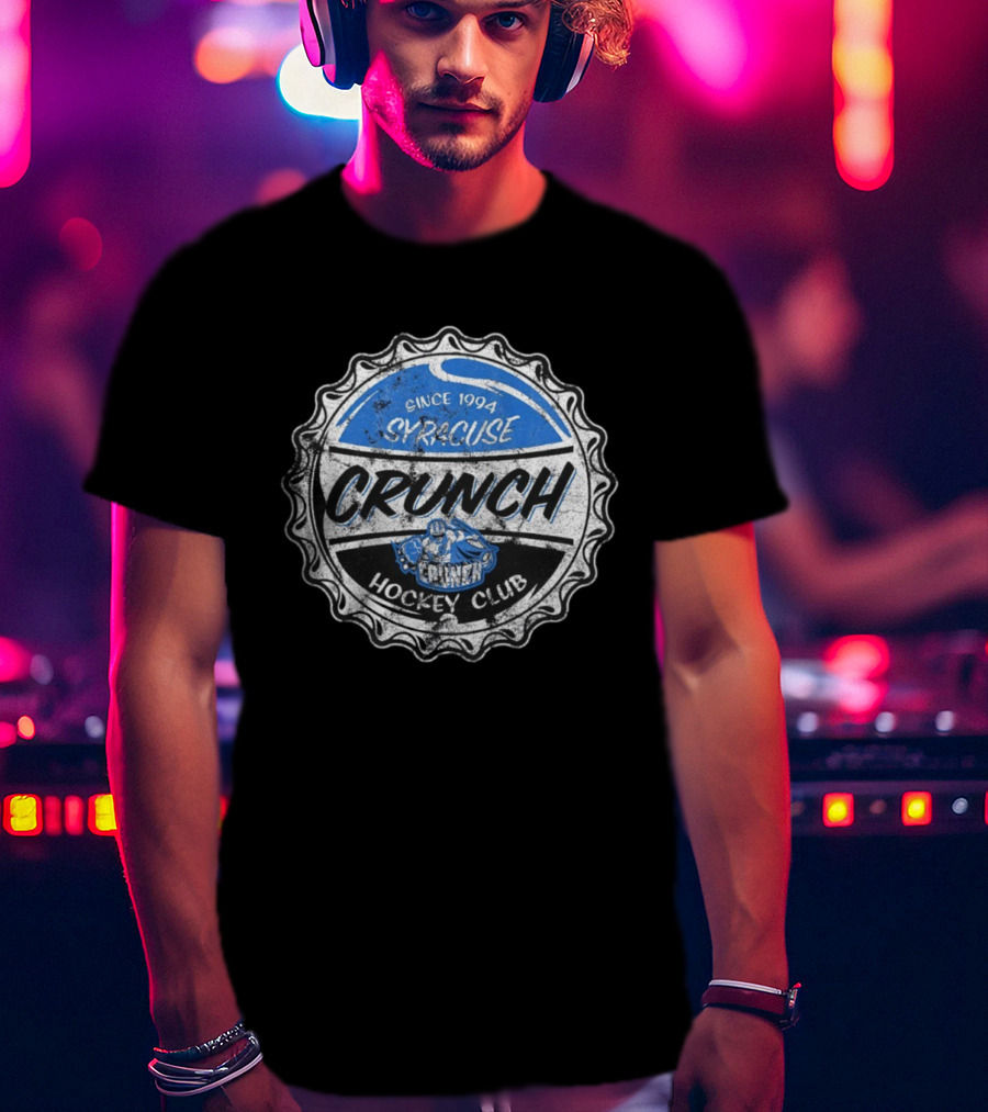 Syracuse Crunch Since 1994 Hockey Club Bottle Cap Crew T-Shirt