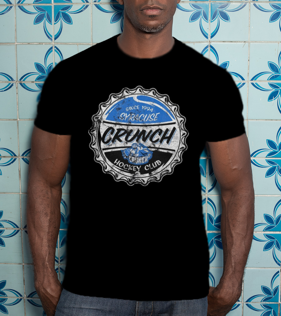 Syracuse Crunch Since 1994 Hockey Club Bottle Cap Crew T-Shirt
